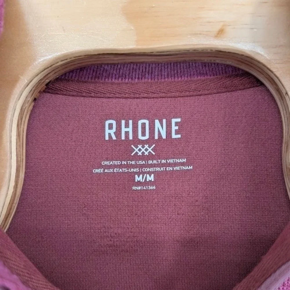 Rhone Commuter 1/4 Zip Pullover Red Long‎ Sleeve Mens Medium